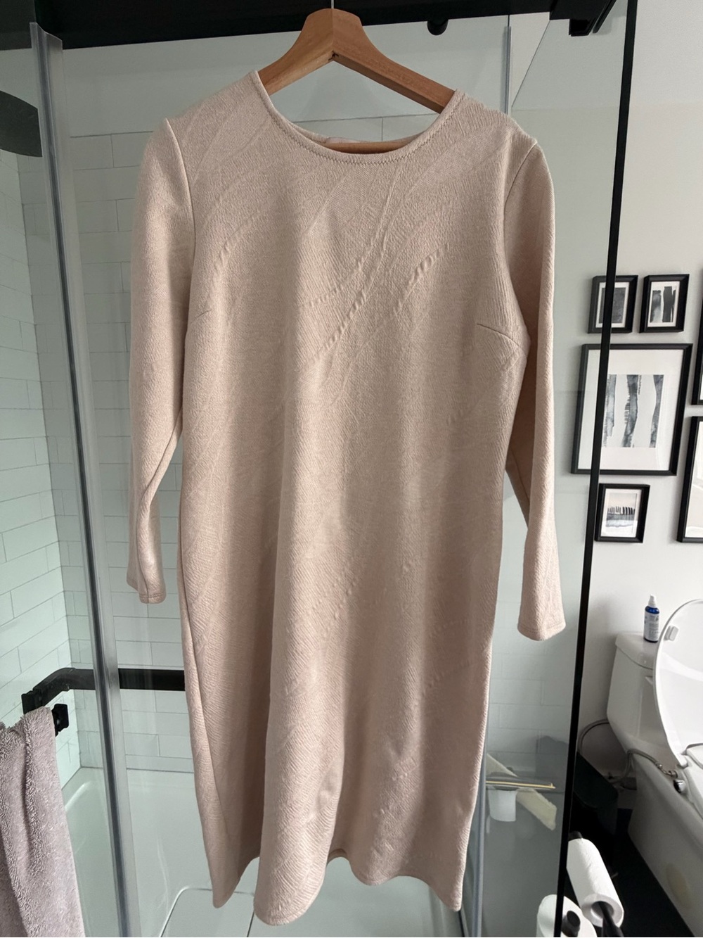 Nadya Toto Classic Cream Knit Women's Dress
